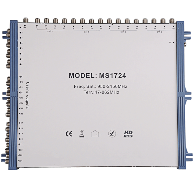 Stand Alone Satellite Multiswitch MS1724